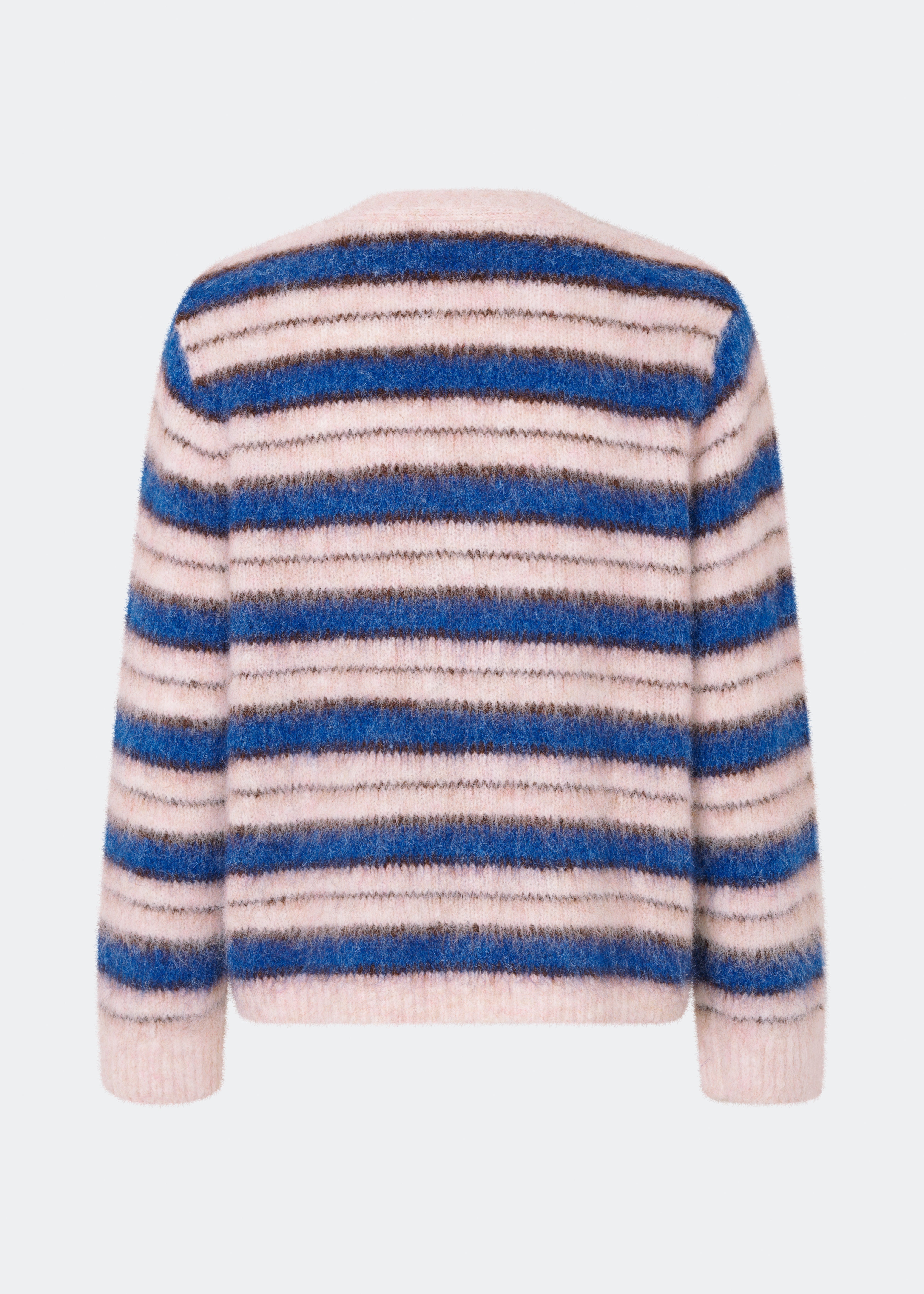 Ditlevmd Cardigan er en blød, stribet cardigan med en afslappet pasform og klassisk V-hals. De markante striber og de store knapper giver et moderne udtryk, mens den luftige strikkvalitet gør den ideel som et ekstra lag på kølige dage. Brug den over en T-shirt, skjorte eller kjole for et afslappet, men stilfuldt look.