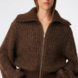 Dyvekemd cardigan - Seal Brown