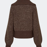 Dyvekemd cardigan - Seal Brown