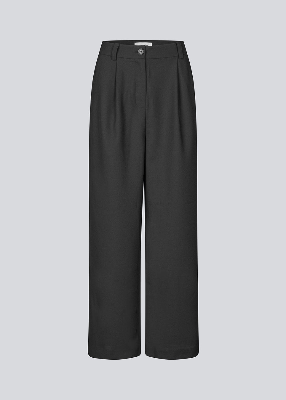 Sorte bukser med afslappet pasform. GaleMD 2 wide pants har almindelig talje med læg foran og brede, lange ben. Dekorative paspolerede lommer bagpå og sidelommer.