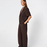 Galemd SS blazer - Seal Brown