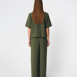 Galemd wide pants - Army Dust