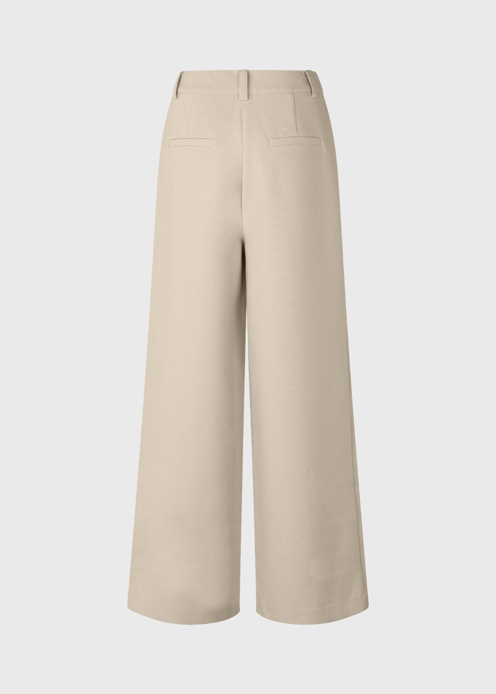 Habitbukser med læg i et klassisk gale materiale. Galemd wide pants har brede ben og sidelommer.