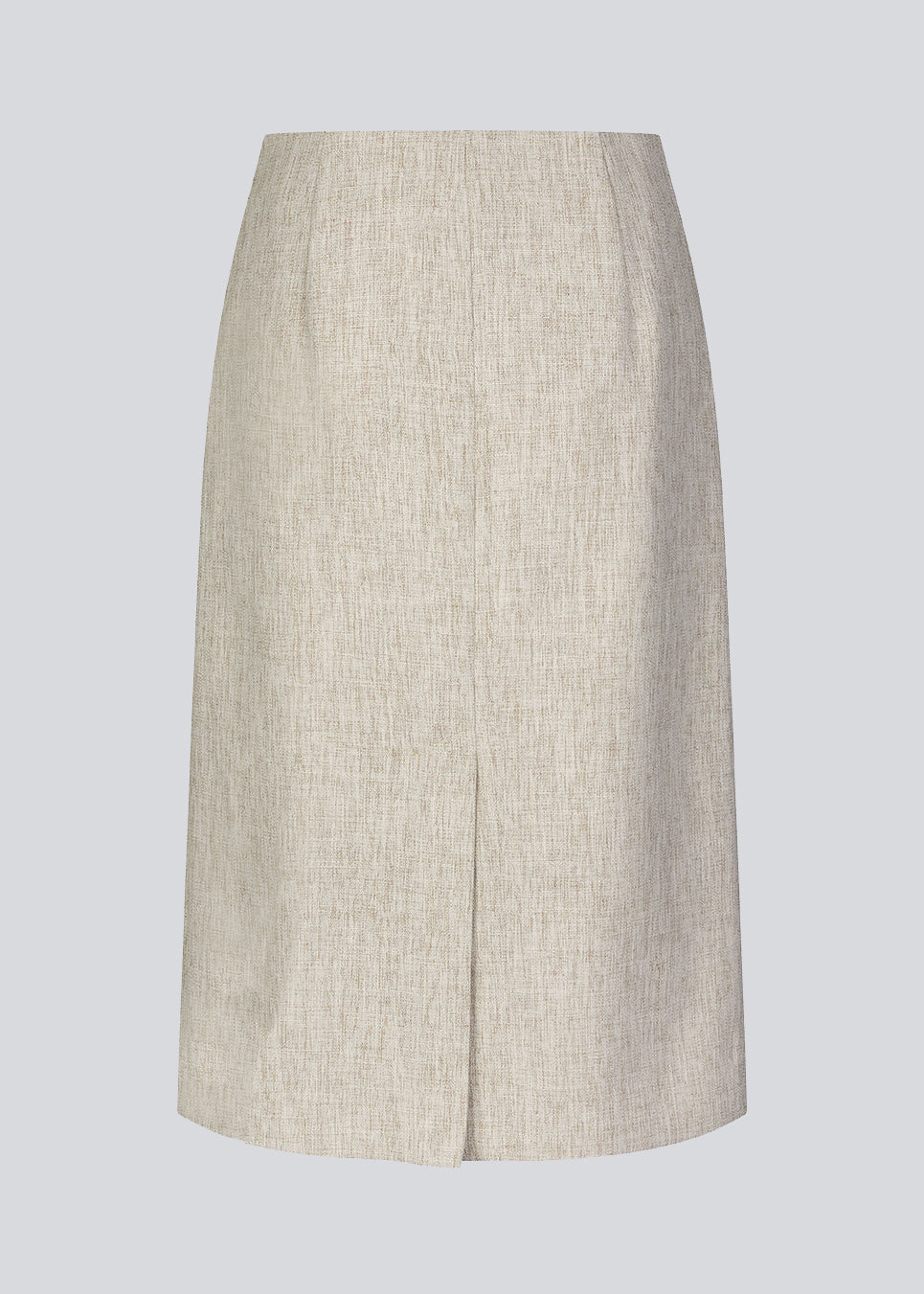 Midi pencil nederdel i hørblanding. HaleyMD skirt har en høj talje, to paspolerede forlommer, slids foran og lukkes med skjult lynlås i den ene side. Modellen er 175 cm og har en størrelse S/36 på.