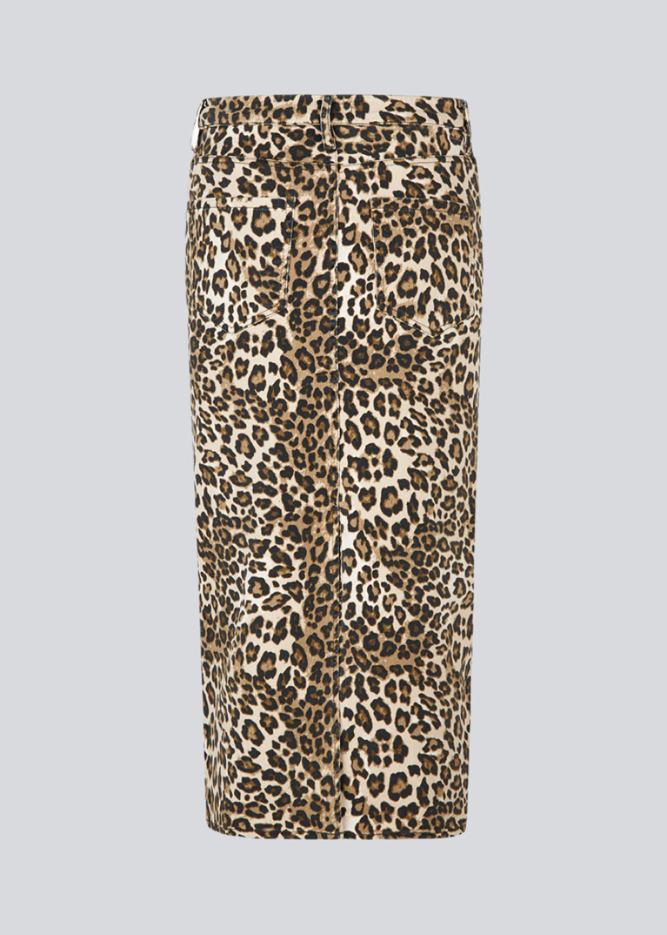 Midi nederdel i denim af bomuld. HarveyMD print skirt har en høj talje, lynlåsgylp med knapog lige kant forneden med høj slids bagpå.