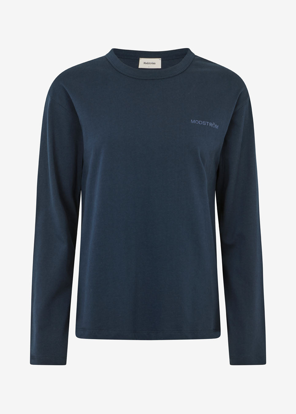 Langærmet t-shirt i bomuldsjersey. HellenMD LS t-shirt har en afslappet pasform med vidde, brede ærmer og rund hals.
