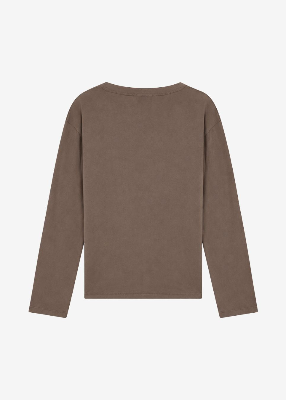 Hellenmd logo LS t-shirt - Seal Brown