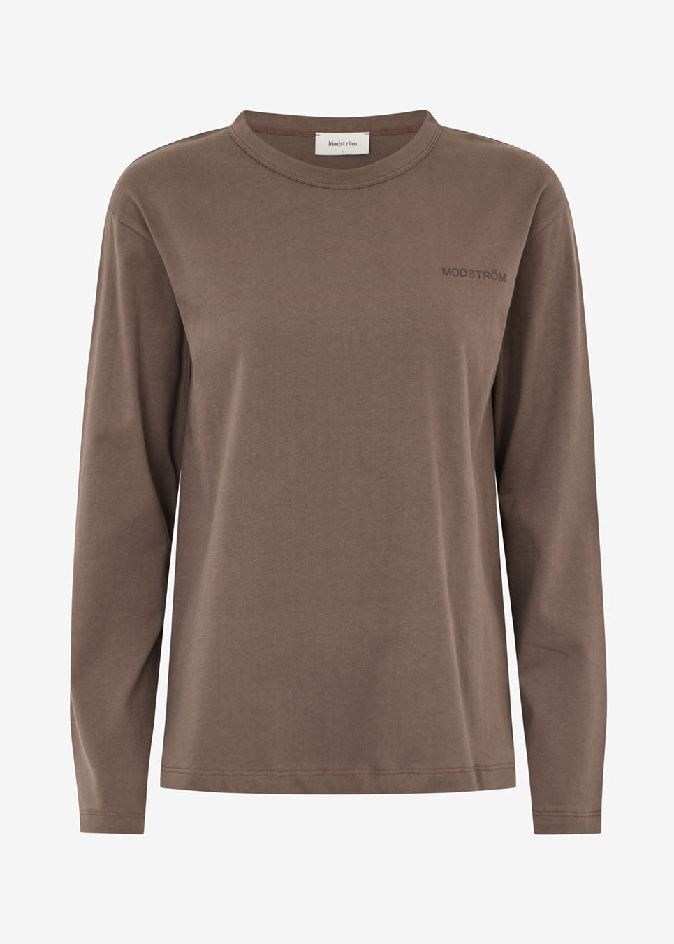 Langærmet t-shirt i bomuldsjersey. HellenMD LS t-shirt har en afslappet pasform med vidde, brede ærmer og rund hals.