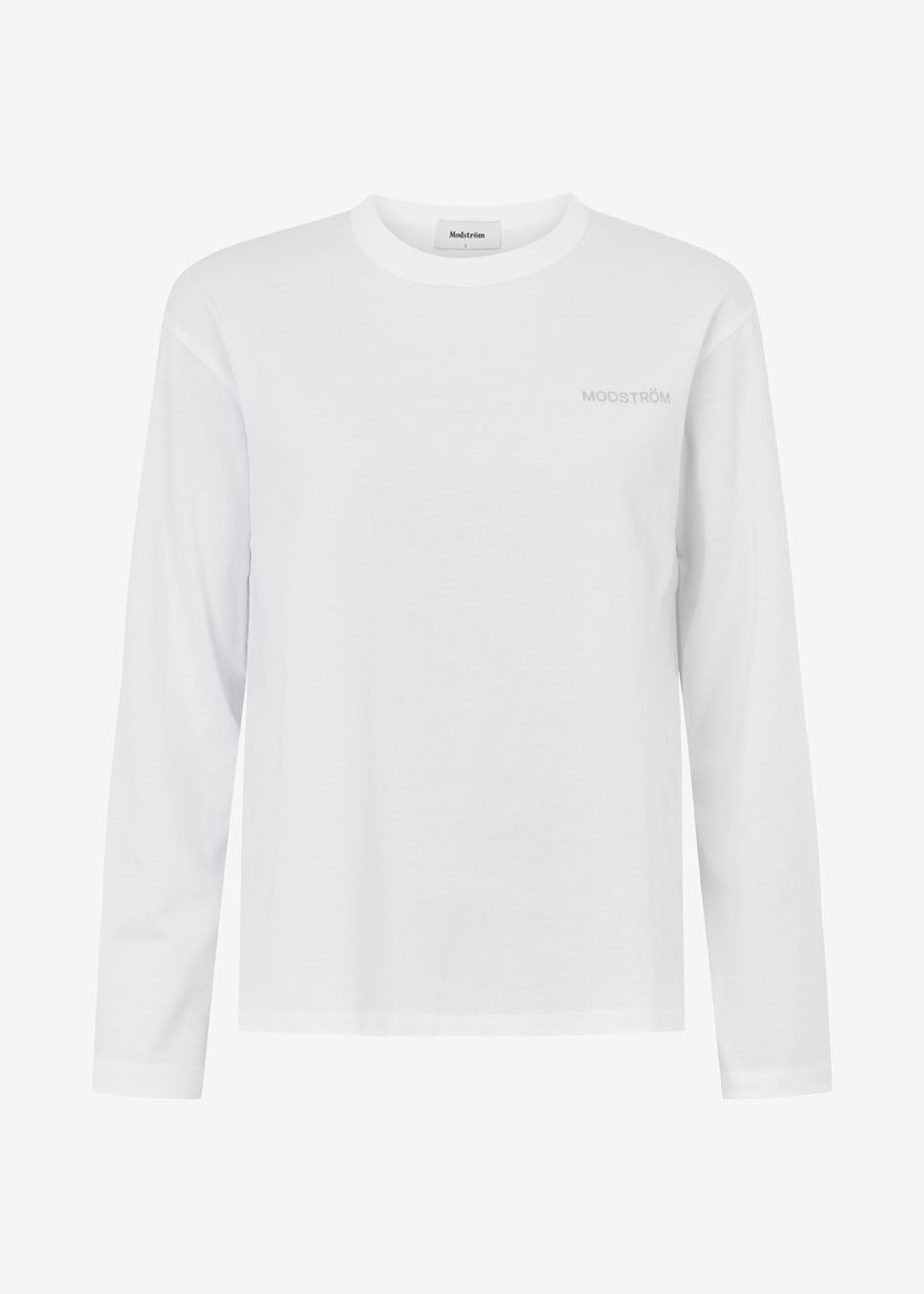Langærmet t-shirt i bomuldsjersey. HellenMD LS t-shirt har en afslappet pasform med vidde, brede ærmer og rund hals.