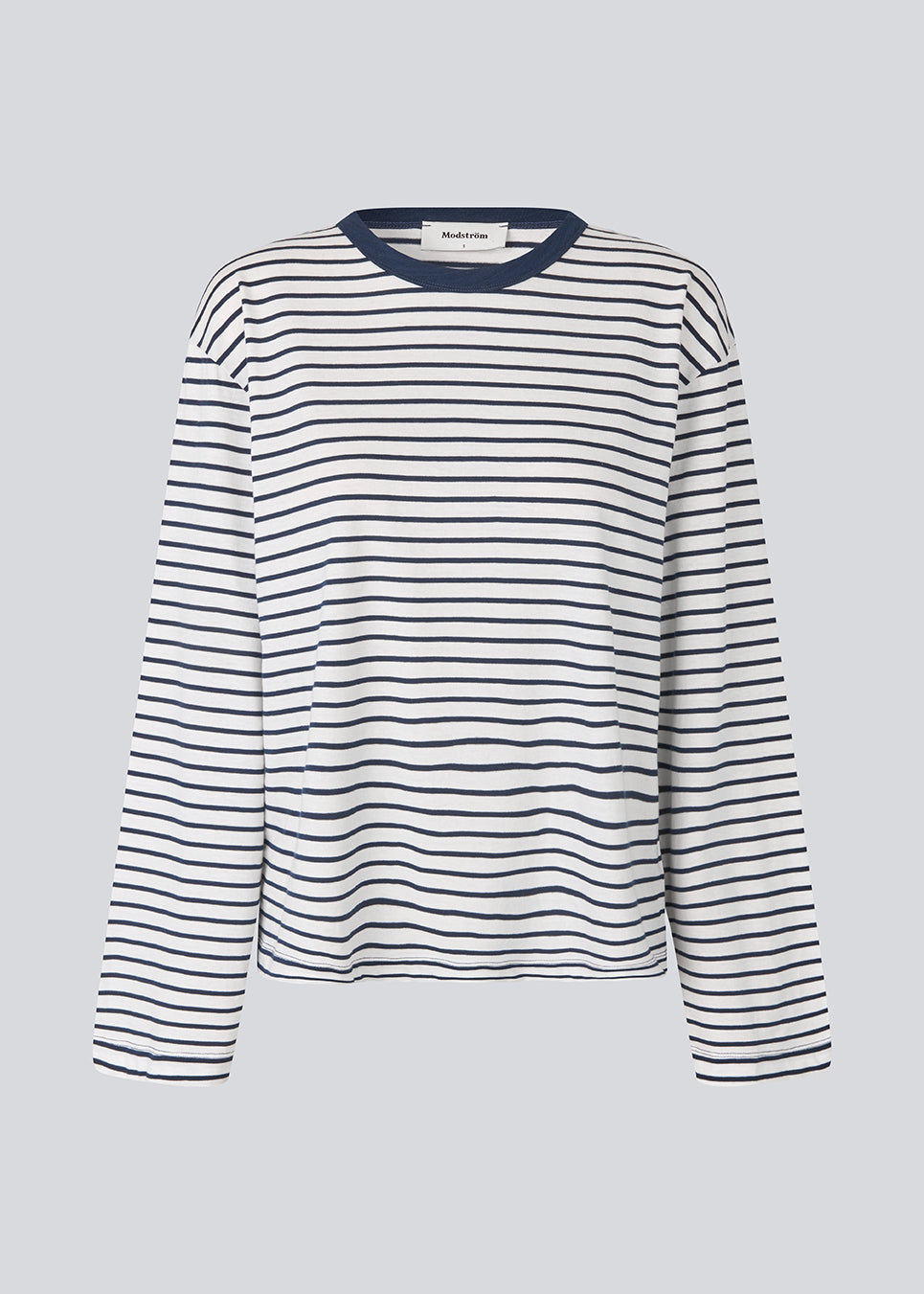 Langærmet t-shirt i bomuldsjersey med striber. HellenMD LS stripe t-shirt har en afslappet pasform med brede ærmer og rund hals. 

Materiale:
100% Økologisk Bomuld
