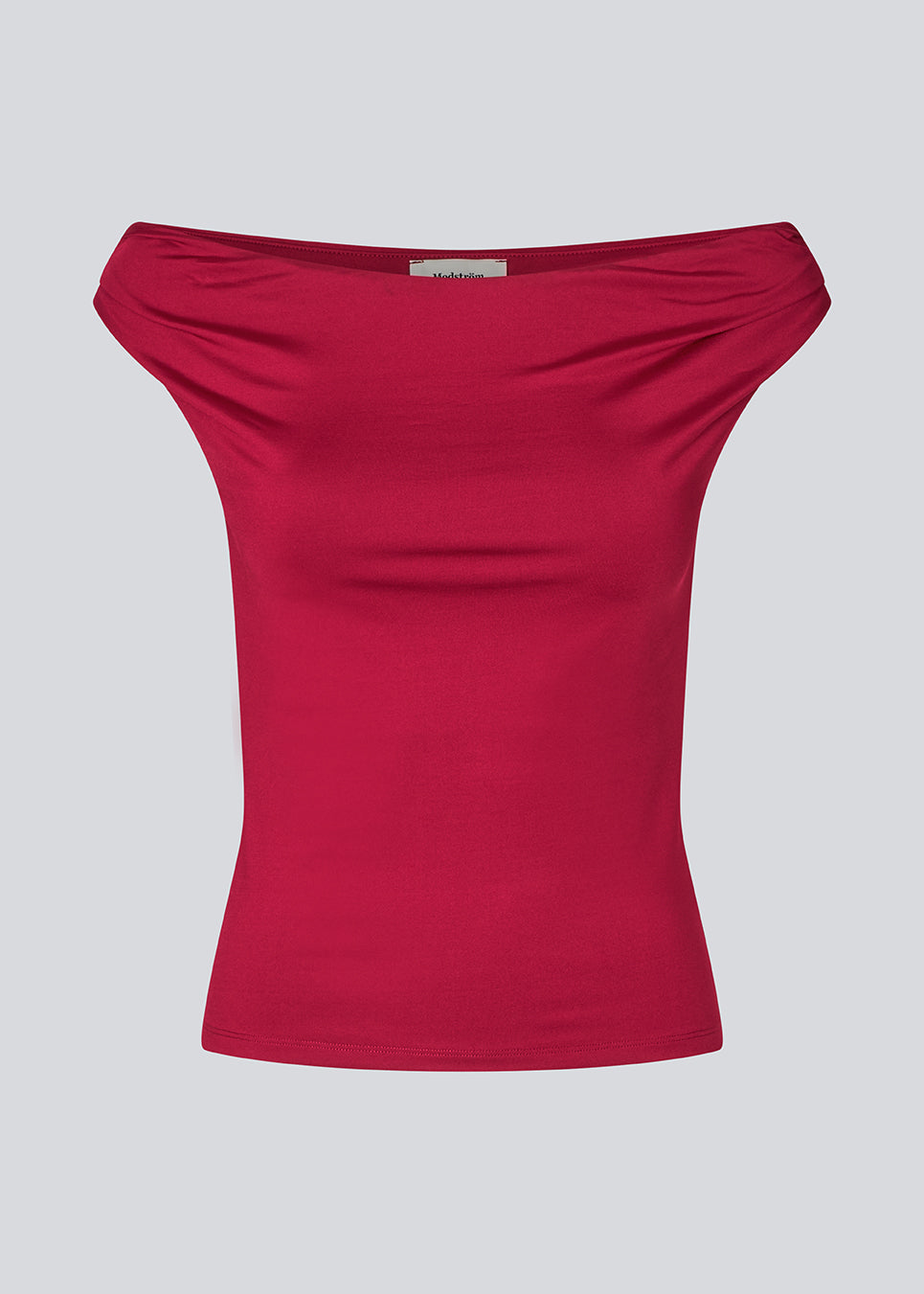 Off-shoulder top i et elastisk materiale. HimaMD off-shoulder top har en tætsiddende pasform og er let cropped.