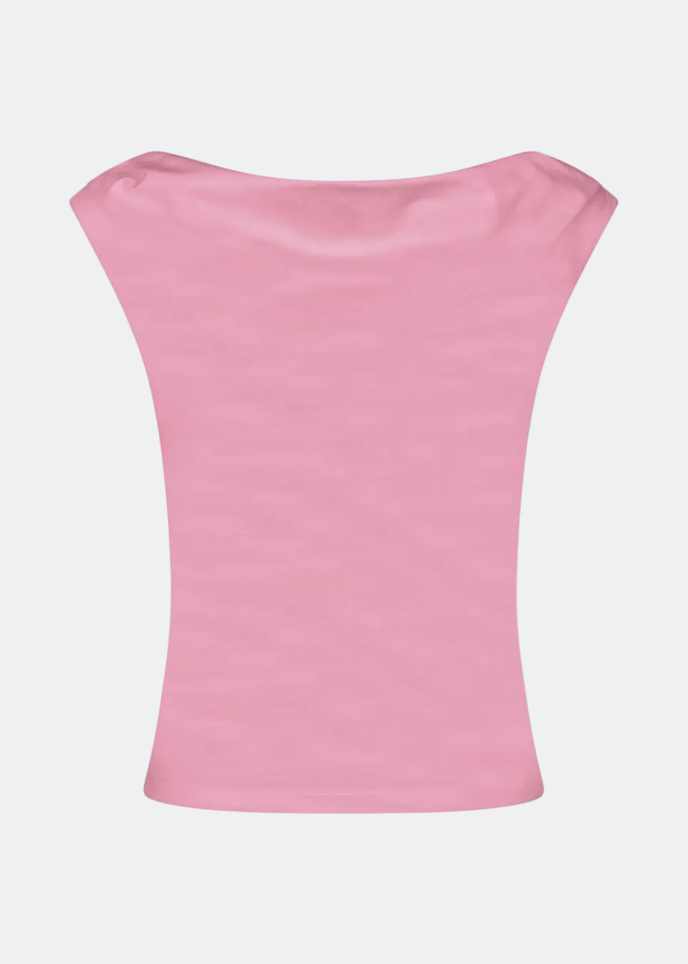 Lyserød off-shoulder top i et elastisk materiale. HimaMD off-shoulder top har en tætsiddende pasform og er let cropped.