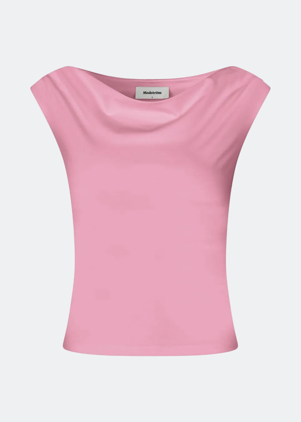 Lyserød off-shoulder top i et elastisk materiale. HimaMD off-shoulder top har en tætsiddende pasform og er let cropped.