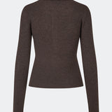 Tætsiddende cardigan i blød ribstrik af uld. HirokiMD cardigan har krave, knapper foran og lange ærmer med slids og knapper.&nbsp;
