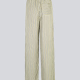 Bukser med afslappet pasform. HissaMD print pants har brede ben og høj talje med beklædt elastik samt snører. Sidelommer og påsat baglomme. Modellen er 175 cm og har en størrelse S/36 på.