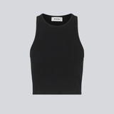 Lækker basic top i sort i en blød bomuldsrib. IgorMD crop top har en tætsiddende, cropped pasform med bryderryg og er perfekt at style til et sporty look. Modellen er 173 cm og har en størrelse S/36 på