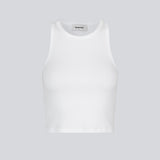 Lækker basic top i en blød bomuldsrib. IgorMD crop top har en tætsiddende, cropped pasform med bryderryg og er perfekt at style til et sporty look. Modellen er 173 cm og har en størrelse S/36 på
