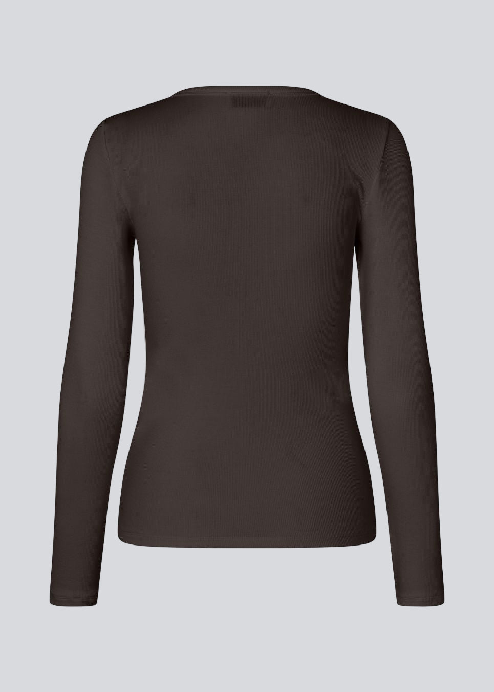 Lækker basic brun langærmet t-shirt/bluse i en blød bomuldsrib med stretch. Igormd LS t-shirt har en tætsiddende pasform med korte ærmer.&nbsp;