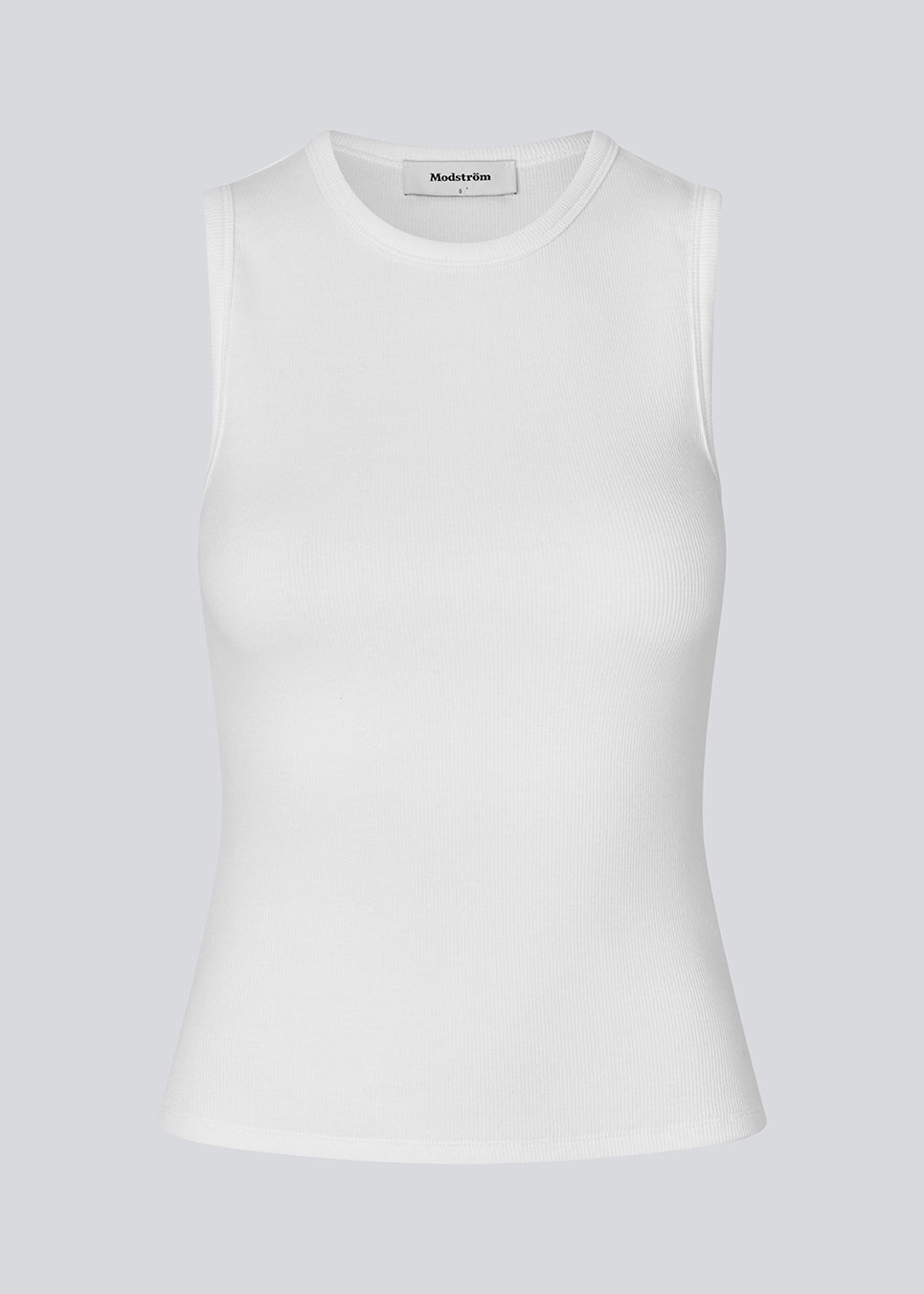 Ærmeløs top i ribbed bomuldsjersey. Igormd tank top har en tætsiddende pasform og en rund halsudskæring. cropped pasform med lange ærmer.