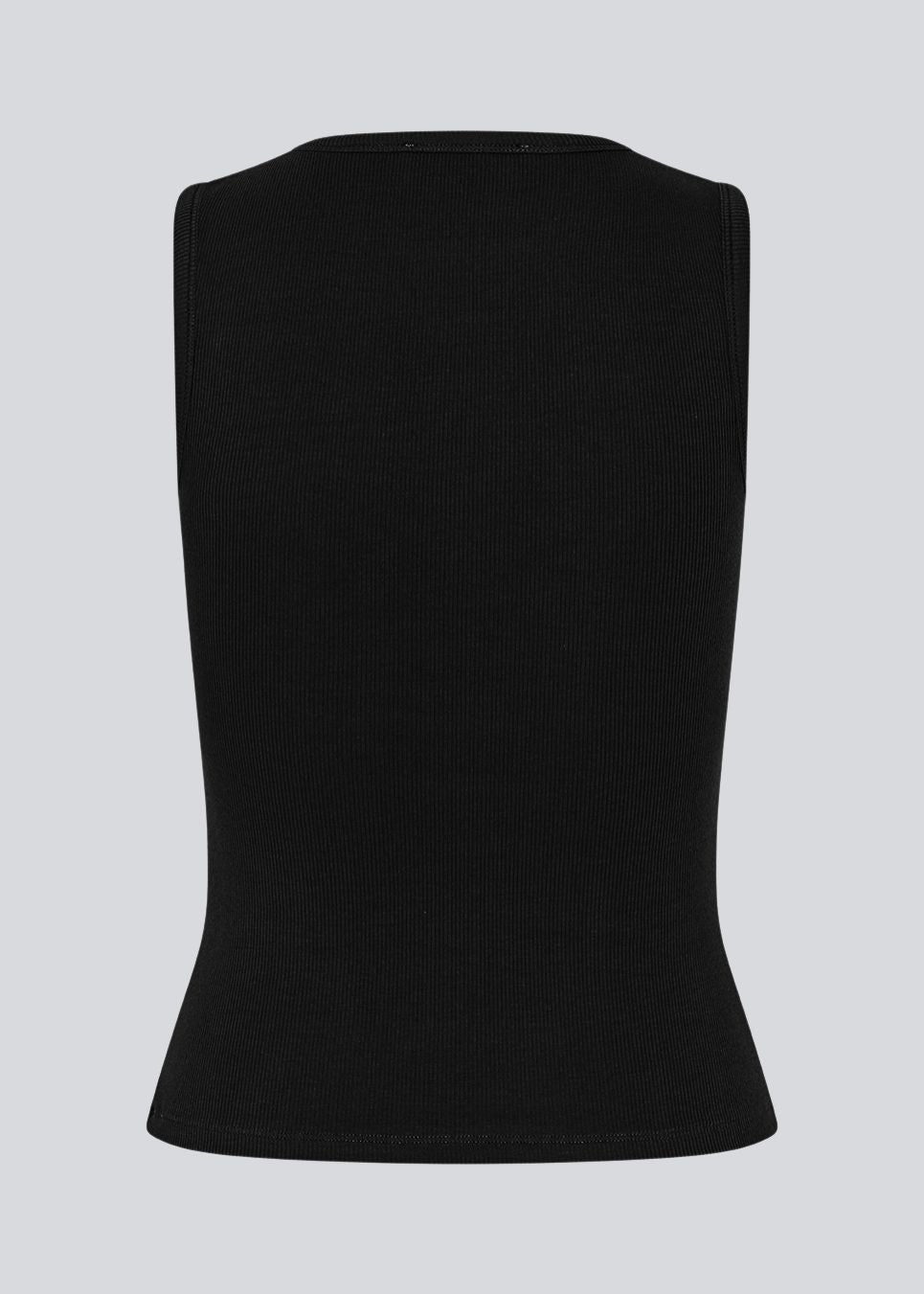 Ærmeløs top i ribbed bomuldsjersey. Igormd tank top har en tætsiddende pasform og en rund halsudskæring. cropped pasform med lange ærmer.
