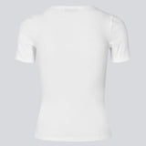 Lækker basic hvid t-shirt i en blød bomuldsrib med stretch. Igormd short t-shirt har en tætsiddende pasform med korte ærmer.