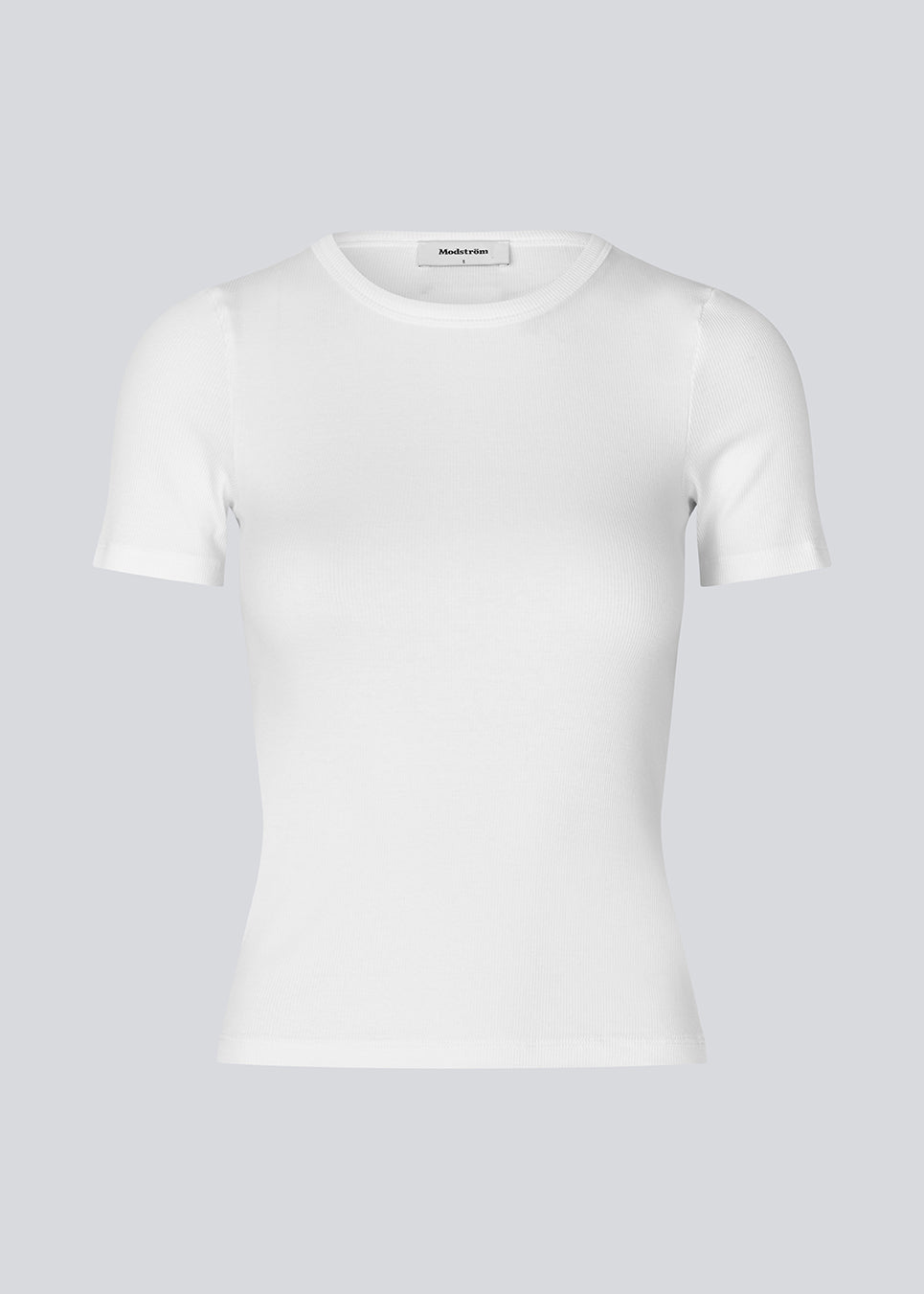 Lækker basic hvid t-shirt i en blød bomuldsrib med stretch. Igormd short t-shirt har en tætsiddende pasform med korte ærmer.