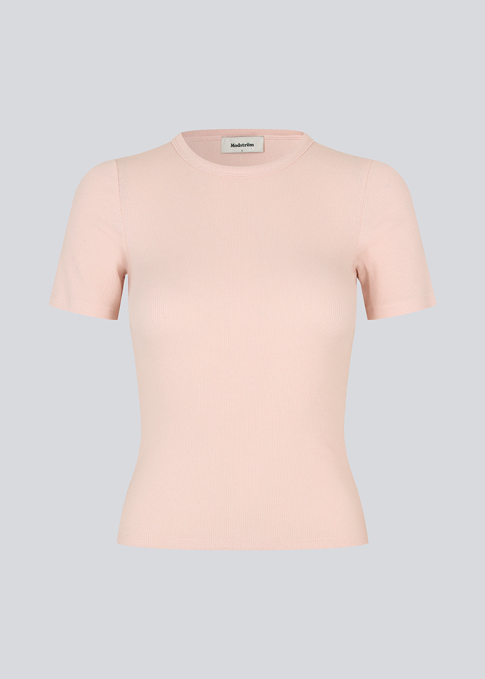 Lækker basic lyserød t-shirt i en blød bomuldsrib med stretch. Igormd short t-shirt har en tætsiddende pasform med korte ærmer.&nbsp;