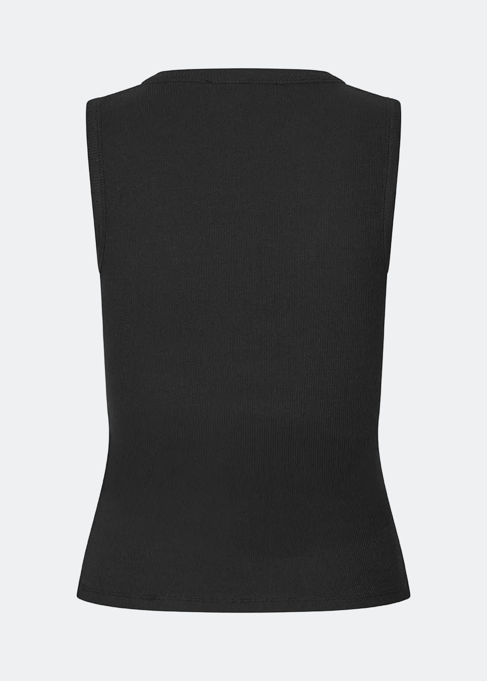 Ærmeløs top i ribbed bomuldsjersey. Igormd tank top har en tætsiddende pasform og en rund halsudskæring. cropped pasform med lange ærmer. Modellen er 175 cm og har en str S/36 på.