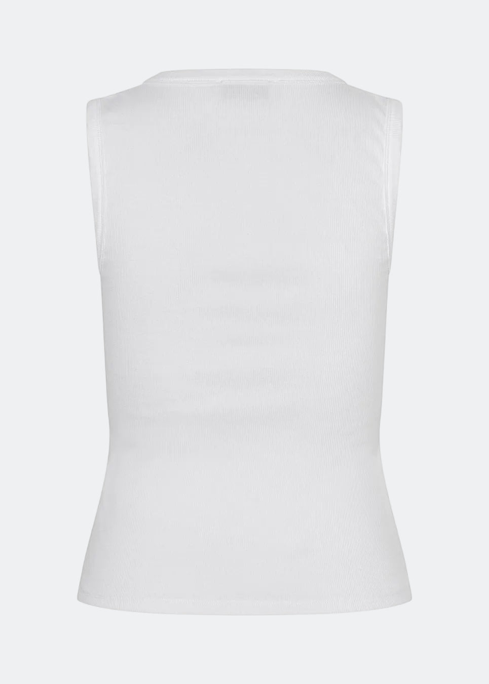 Ærmeløs top i ribbed bomuldsjersey. Igormd tank top har en tætsiddende pasform og en rund halsudskæring. cropped pasform med lange ærmer. Modellen er 175 cm og har en str S/36 på.