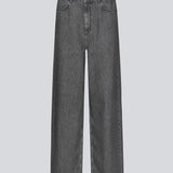 Grå jeans med lige ben og stræk i blød bomuldsdenim. KenaMD pants har 5 lommer, en mellem høj talje og elastik i taljen.