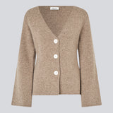 KlaytonMD cardigan - Dark Beige Mel