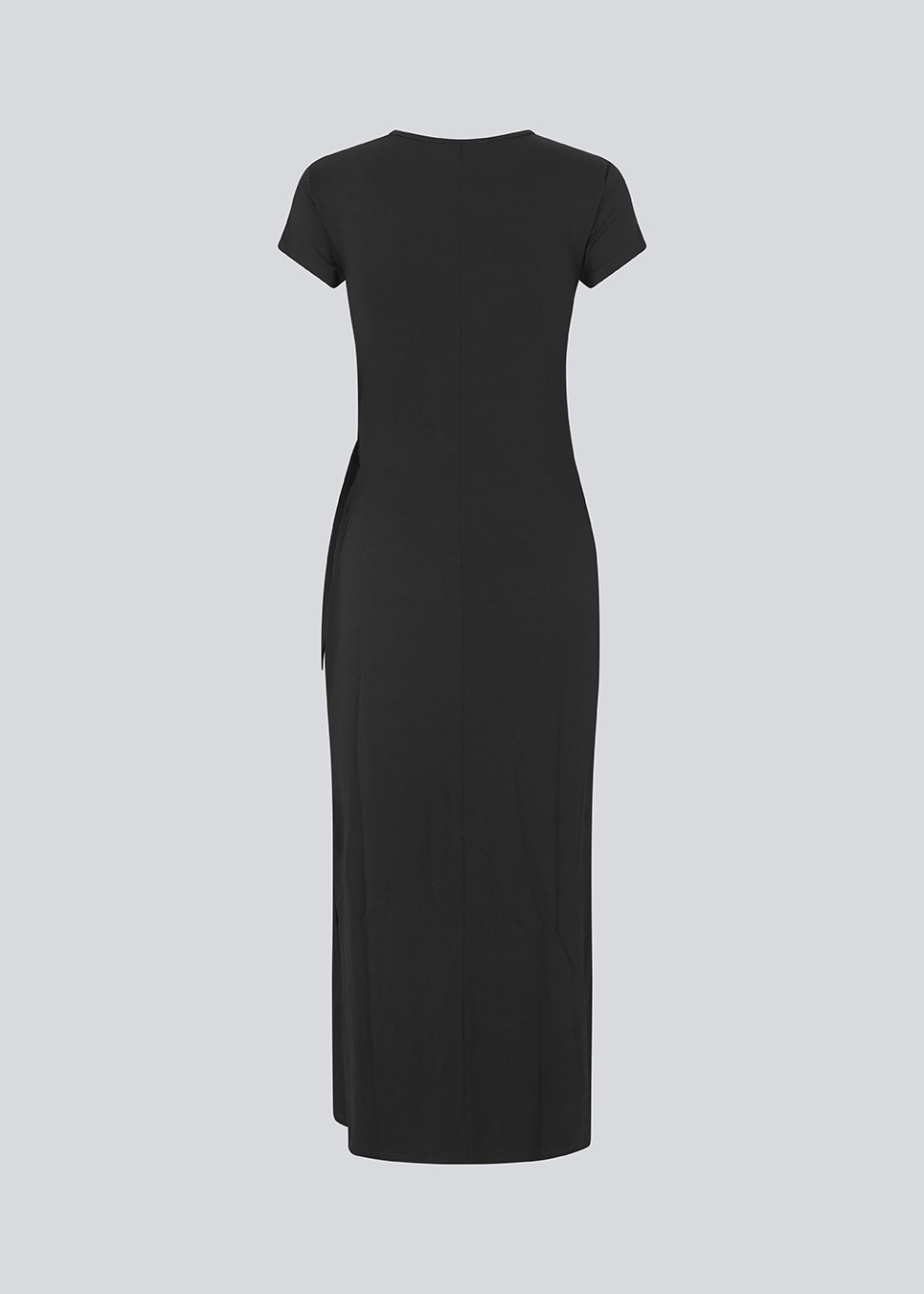 Lang kjole i jersey med en sløjfedetalje i siden. MarkMD dress har korte ærmer og en slids i siden.