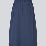 Mellem lang nederdel i 100% økologisk bomuld. MaudeMD skirt har en a form og en elastisk talje med bindebånd. 