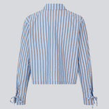 Cropped skjorte i bomuld med en løs pasform. MeyrickMD stripe shirt har brede ærmer, en brystlomme og manchet med slids og bindebånd.