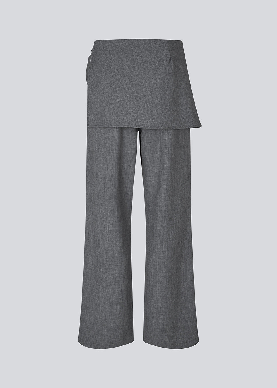 Løse bukser med wrap skirt. MikkelineMD pants har en høj talje, usynlig lynlås i siden og lukkes med et smalt bælte