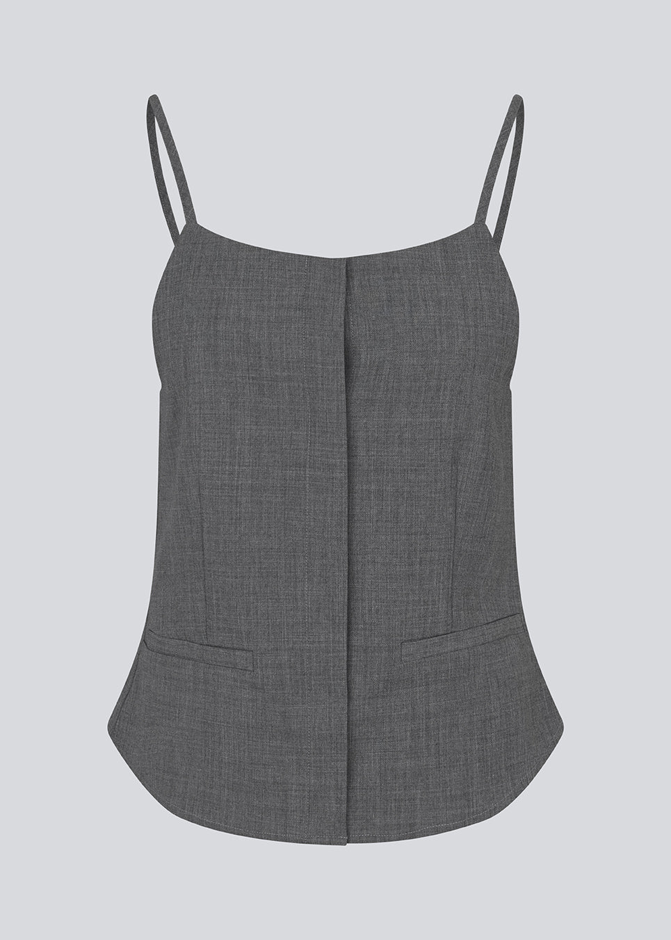 MikkelineMD strap top - Dark Grey Melange