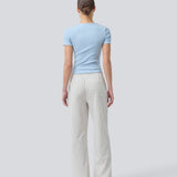 Bukser med brede ben i 100% bomuld. NanikaMD stripe pants har en elastisk talje og sidelommer.
