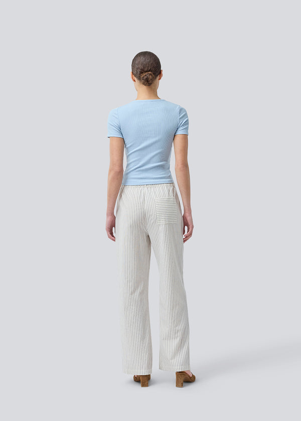 Bukser med brede ben i 100% bomuld. NanikaMD stripe pants har en elastisk talje og sidelommer.
