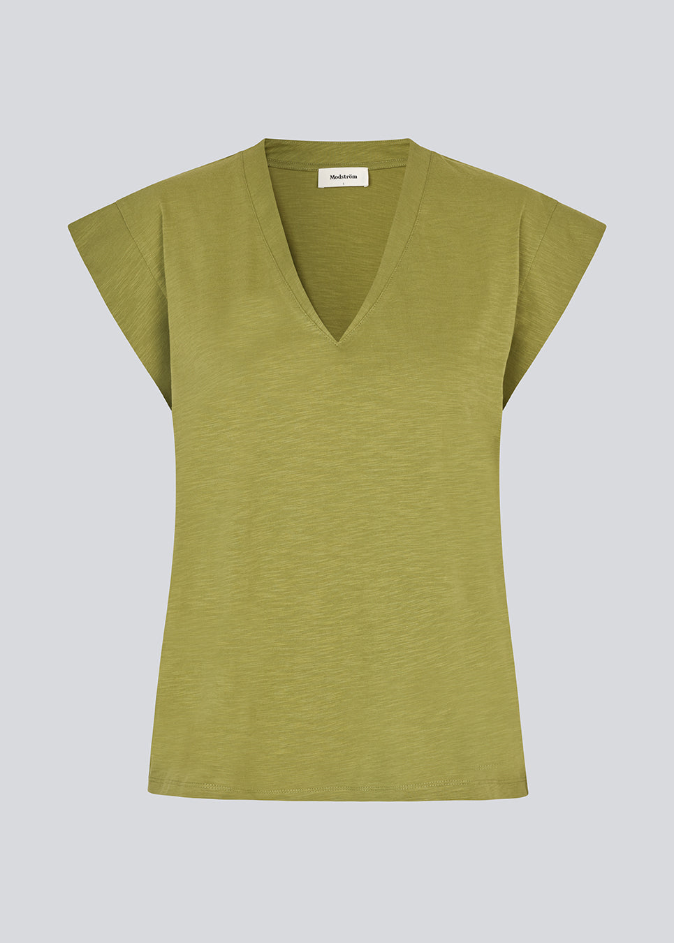 Kortærmet t-shirt i grøn i 100% organic cotton. Neomamd t-shirt har en v-udskæring og en løs pasform.