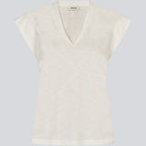 Kortærmet hvid t-shirt i 100% organic cotton. Neomamd t-shirt har en v-udskæring og en løs pasform.