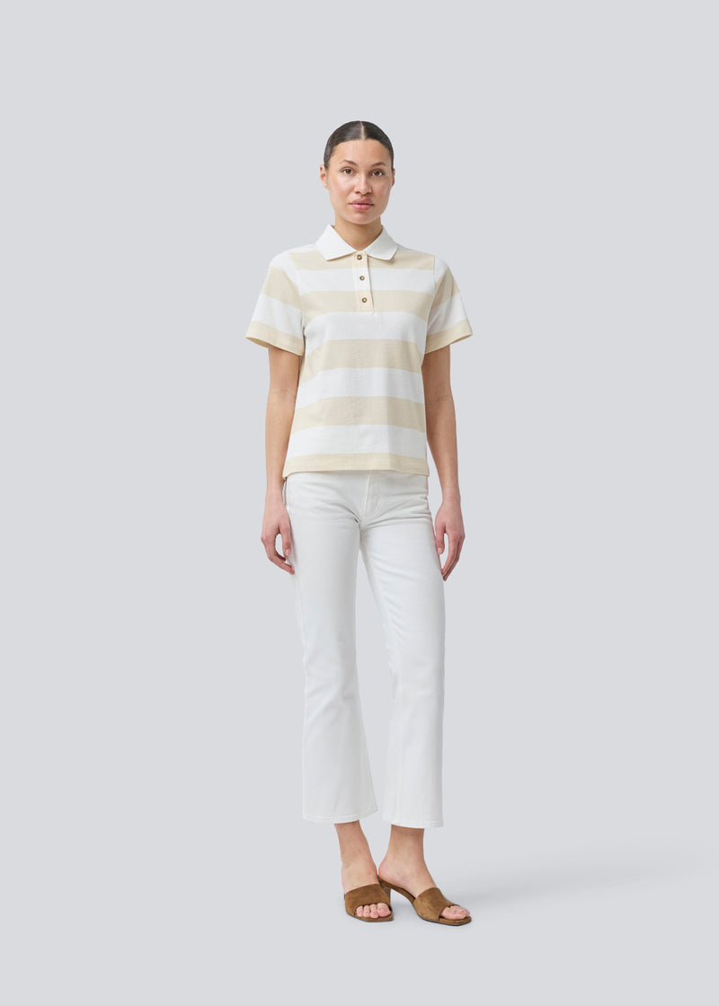Nobumd polo - Beige Stripe
