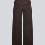Habitbukser med læg i fløjl. Pablomd wide pants har lange brede ben og sidelommer. 