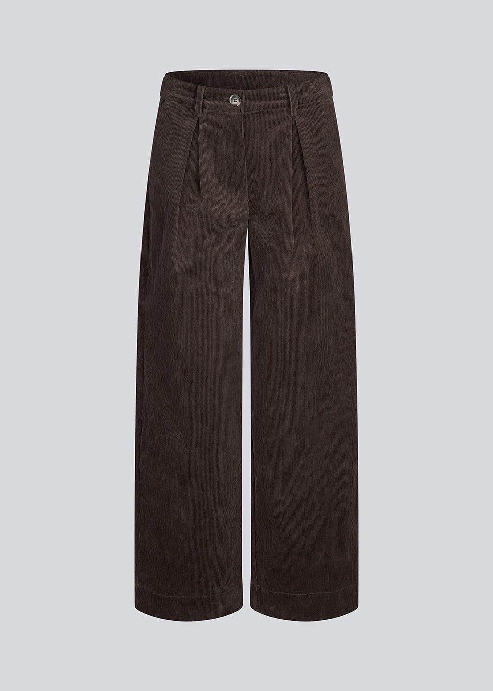 Habitbukser med læg i fløjl. Pablomd wide pants har lange brede ben og sidelommer. 