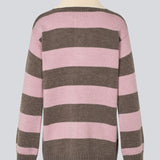 Pelhammd stripe polo - Lilac Chocolate Stripe
