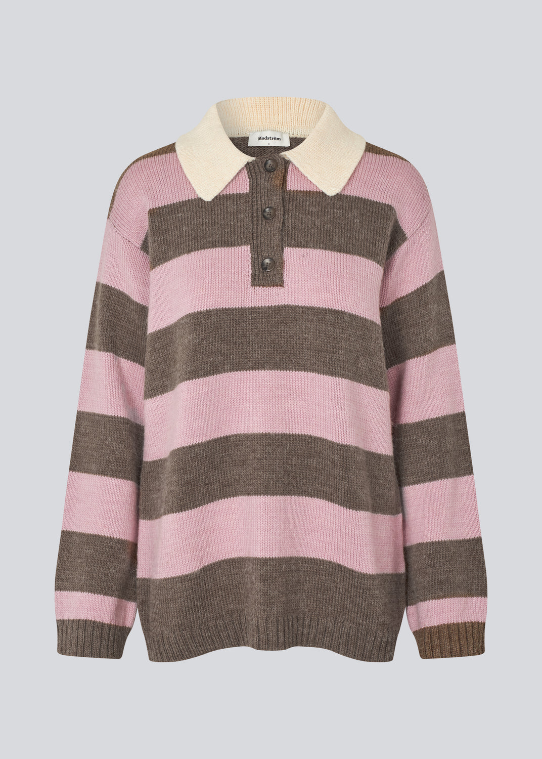 Pelhammd stripe polo - Lilac Chocolate Stripe