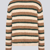 Blød strik i genanvendt polyester. Philipmd stripe o-neck har lange ærmer og en rund hals.