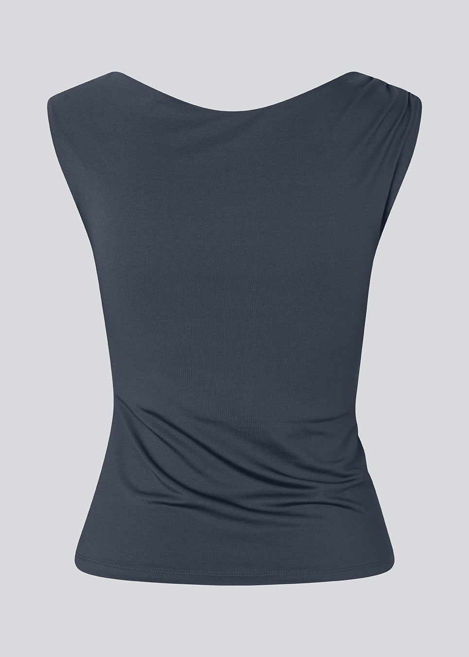 Elegant top i genanvendt polyester Richardmd top er tætsiddende og har en smuk spændedetalje i guld på venstre skulder – stilfuld og perfekt til festlige lejligheder.