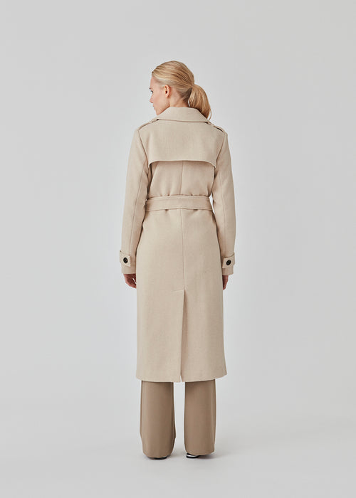 Køb ShayMD coat - lys uldfrakke – Modström DK