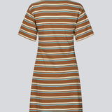 Kortærmet polo-kjole med striber. StetsonMD Polo Dress er figursyet og kort med brede ærmer. Den har krave, knapper og diskret brystlogo, der giver et sporty og stilfuldt udtryk.