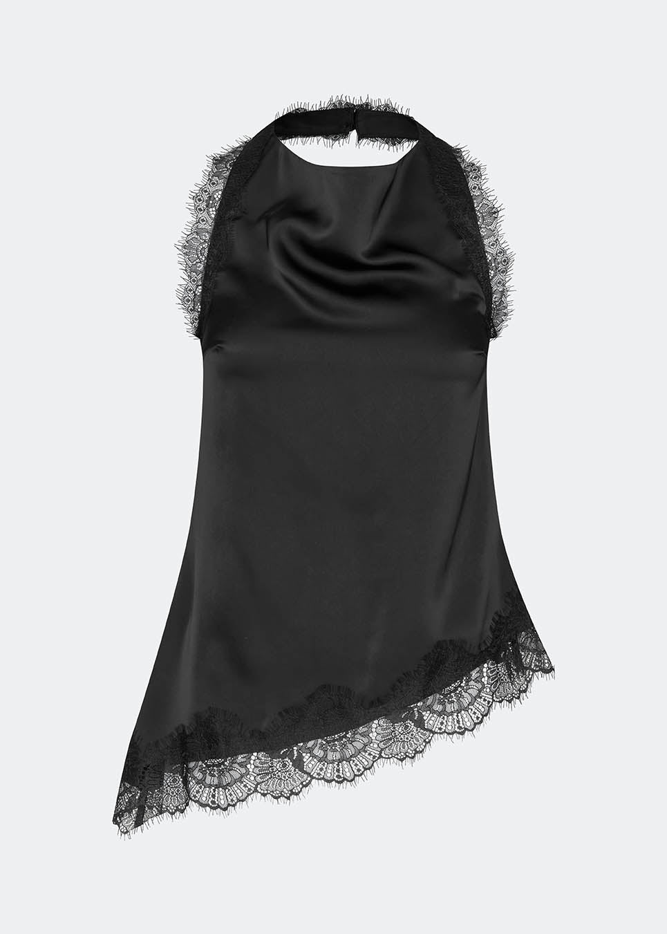 Elegant og sofistikeret top. TamalMD top er designet med elegante draperinger og fine blondedetaljer, der skaber et feminint og eksklusivt udtryk. Perfekt til både aftenbrug og styling med et moderne, fashion-forward look.